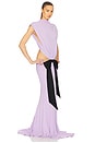 view 1 of 6 The Constantina Jersey Dress With Bow in Amethyst