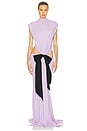 view 2 of 6 The Constantina Jersey Dress With Bow in Amethyst