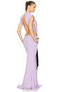 view 5 of 6 The Constantina Jersey Dress With Bow in Amethyst