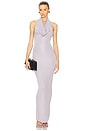 view 1 of 5 Aaliyah Maxi Knit Dress in Silver