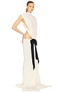 view 2 of 5 The Constantina Jersey Dress With Bow in Swiss Cream