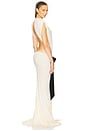 view 5 of 5 The Constantina Jersey Dress With Bow in Swiss Cream