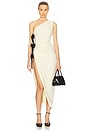 view 2 of 5 The Seline Dress With Bows in Yellow & Black