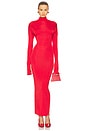 view 1 of 3 Cordelia Maxi Knit Dress in Red