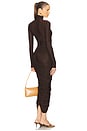 view 3 of 3 The Super Sheer Ruched Dress in Cocoa Brown