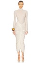 view 1 of 3 The Super Sheer Ruched Dress in Sheer Ivory
