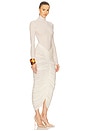 view 2 of 3 The Super Sheer Ruched Dress in Sheer Ivory