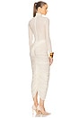 view 3 of 3 The Super Sheer Ruched Dress in Sheer Ivory