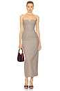 view 1 of 3 The Tweed Marilyn Dress in Taupe Melange