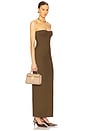 view 2 of 3 The Linear Suiting Dress in Dark Olive