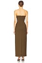 view 3 of 3 The Linear Suiting Dress in Dark Olive