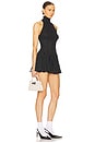 view 2 of 4 The Gemma Dress in Printed Silk Chiffon in Black & Ivory Dot