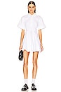 view 2 of 4 Stretch Cotton Sateen Shirt Dress in White
