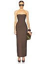 view 1 of 3 The Linear Suiting Dress in Cocoa Melange