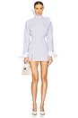 view 1 of 5 Stripe Poplin Shirt Dress in Blue Multi Stripe