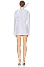 view 4 of 5 Stripe Poplin Shirt Dress in Blue Multi Stripe
