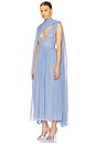 view 4 of 6 The Sabine Dress in Silk Chiffon in Hydrangea Blue