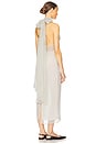 view 4 of 5 The Scarf Dress in Printed Silk Chiffon in Ivory & Black Dot