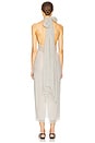 view 5 of 5 The Scarf Dress in Printed Silk Chiffon in Ivory & Black Dot