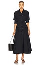 view 1 of 3 Godet Shirt Dress in Black