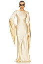 view 1 of 5 The Rosalind Dress in Silk Charmeuse in Golden Peach