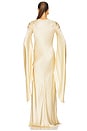 view 3 of 5 The Rosalind Dress in Silk Charmeuse in Golden Peach
