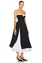 view 3 of 5 The Finale Midi Dress With Lace & Poplin in Black