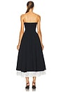 view 4 of 5 The Finale Midi Dress With Lace & Poplin in Black