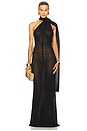 view 1 of 6 Robbyn Wrap Gown in Black
