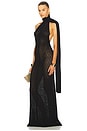 view 3 of 6 Robbyn Wrap Gown in Black