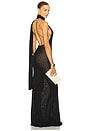 view 5 of 6 Robbyn Wrap Gown in Black