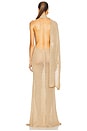 view 4 of 7 Robbyn Wrap Gown in Tan