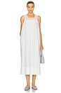 view 1 of 3 Midi Dress With Lace in Tech Poplin in White