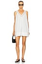 view 2 of 3 Mini Dress With Lace in Tech Poplin in White