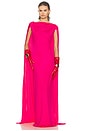 view 1 of 4 The Alva Caped Jersey Dress in Shocking Pink