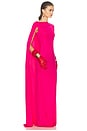 view 2 of 4 The Alva Caped Jersey Dress in Shocking Pink