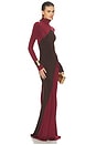view 2 of 5 The Abstraction Color Blocked Jersey Dress in Coffee Bean & Currant
