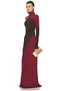 view 3 of 5 The Abstraction Color Blocked Jersey Dress in Coffee Bean & Currant