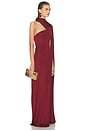 view 2 of 4 The Muse Cape Jersey Dress in Oxblood