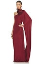 view 3 of 4 The Muse Cape Jersey Dress in Oxblood