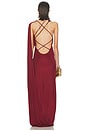 view 4 of 4 The Muse Cape Jersey Dress in Oxblood