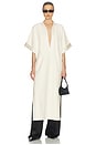 view 4 of 4 The Magda Dress in Thick Crepe in Ivory