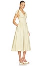 view 2 of 3 Fairweather Midi Dress in Stretch Cotton Sateen in Hay