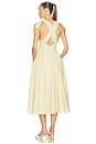 view 3 of 3 Fairweather Midi Dress in Stretch Cotton Sateen in Hay