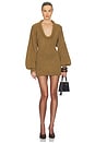 view 1 of 3 Vilde Micro Mini Dress in Light Olive