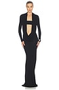 view 3 of 6 Svetlana Jersey Gown in Black