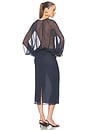 view 3 of 5 VESTIDO THE SABRINA in Navy & Ivory Dot