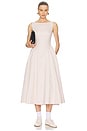 view 1 of 4 Stretch Cotton Sateen Midi Dress in Dusty Pink