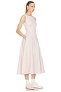 view 2 of 4 Stretch Cotton Sateen Midi Dress in Dusty Pink