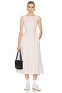 view 4 of 4 Stretch Cotton Sateen Midi Dress in Dusty Pink